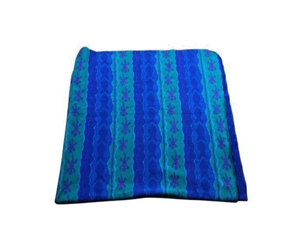 Vintage LL Bean 90s Southwestern Lizard Aztec Fleece Blanket 57"x 56.5" USA Made